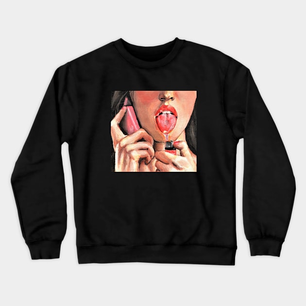 Lighter Lips Crewneck Sweatshirt by Mercmichelle